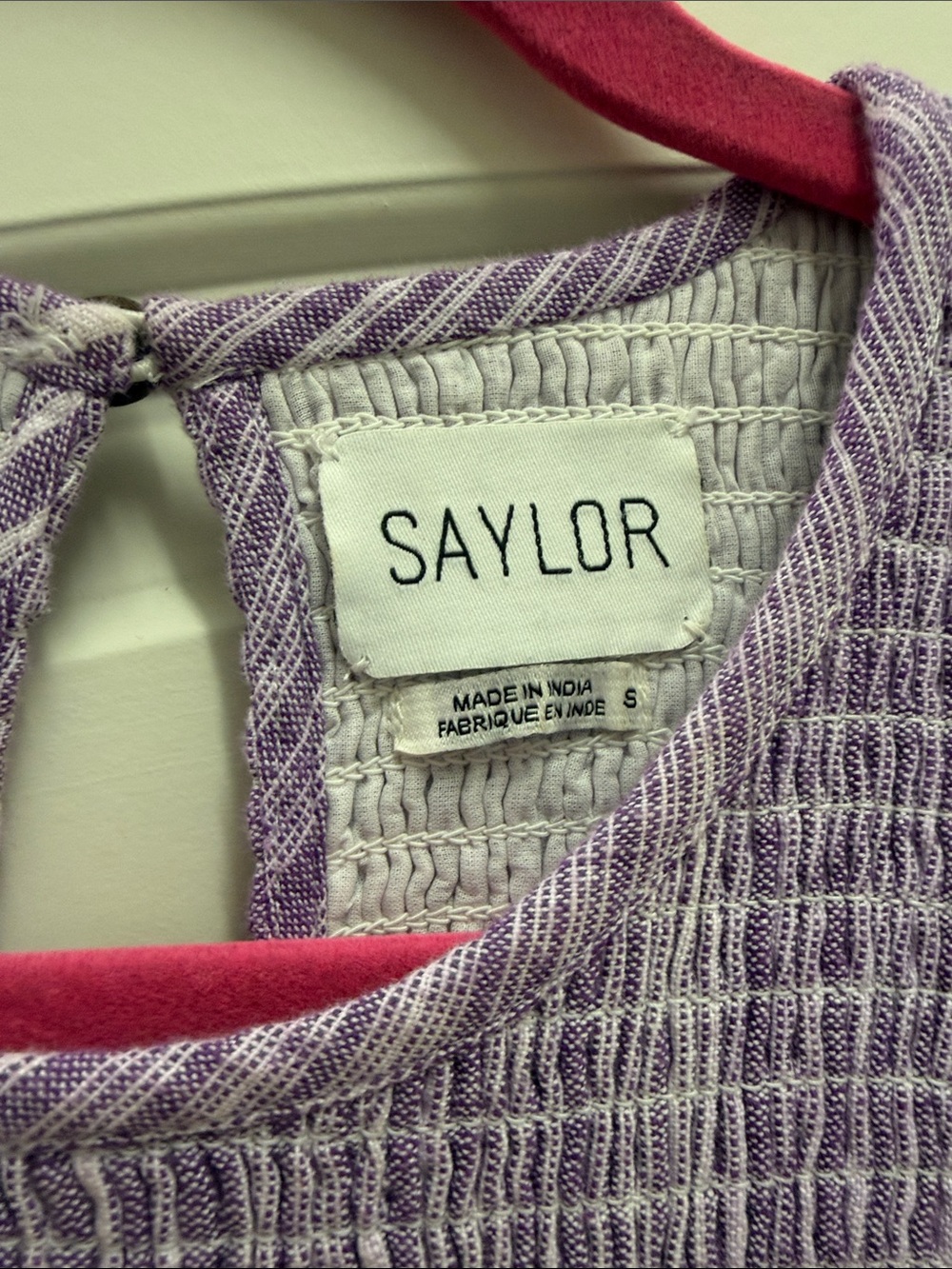 SAYLOR Lavender Smocked Ruffle Sleeve Dress - Picture 2 of 3